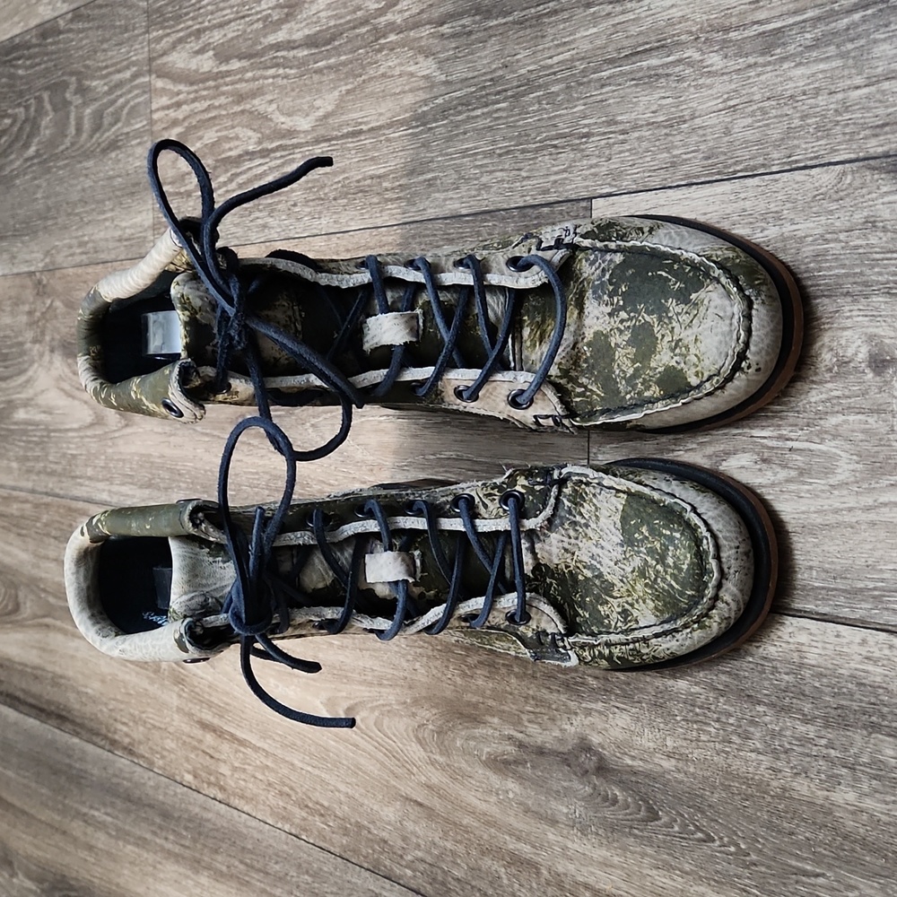 Sebago Kowloon Boots Sz Women's 5 M Camo Leather Combat Boots - Picture 2 of 10